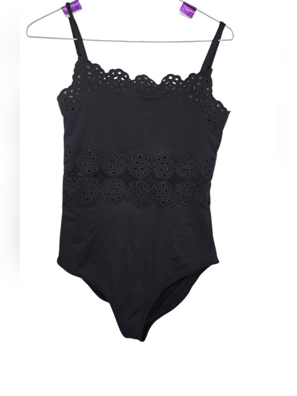 Sea New York Scallop Black Swimsuit XS - Picture 2 of 6